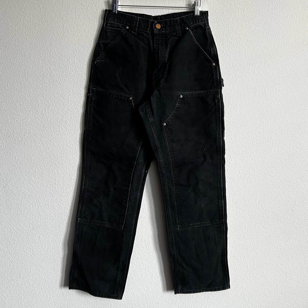 Carhartt B01 BLK black double knee work wear carpenter pants